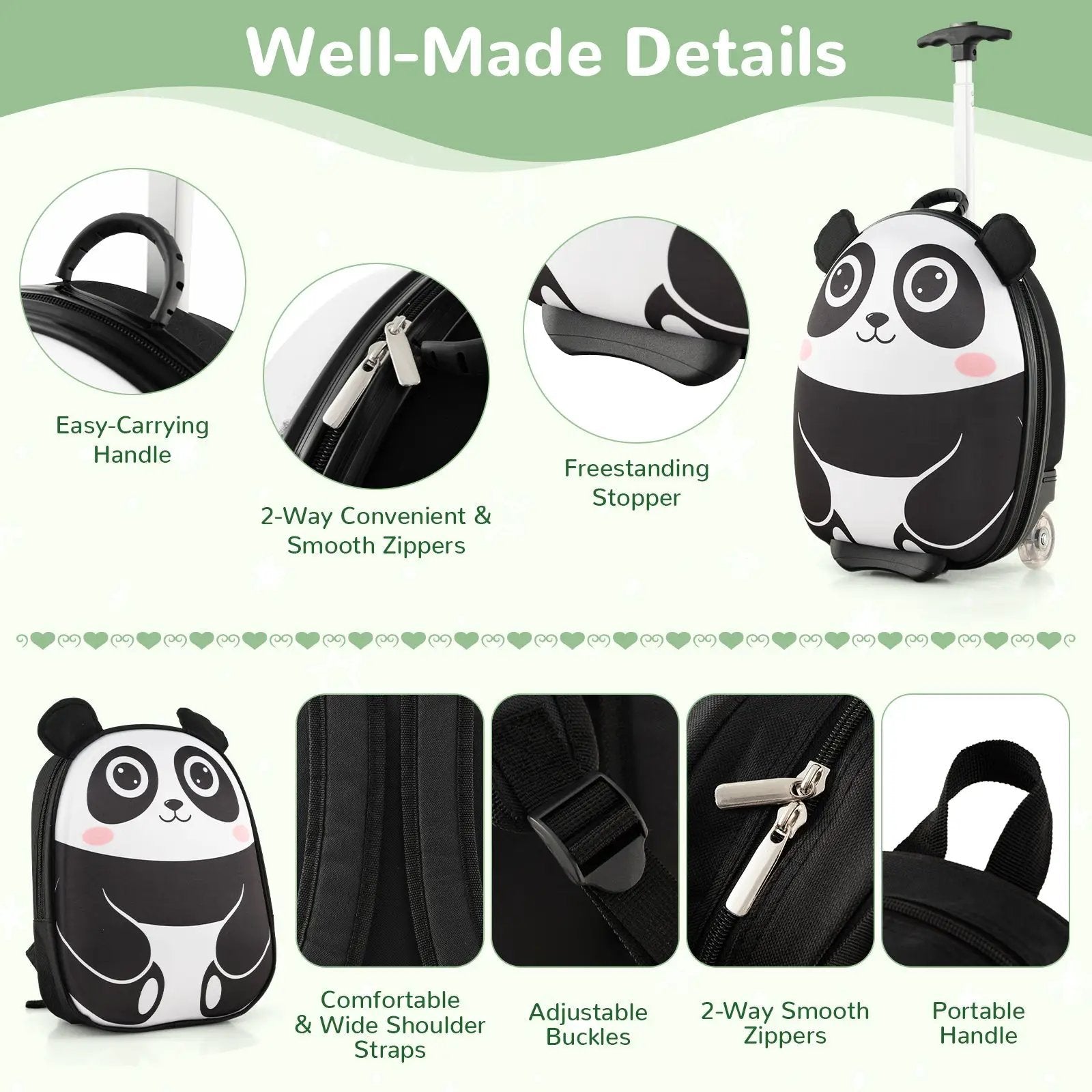 Lightweight and Portable Rolling Suitcase for Children by DirectDeals