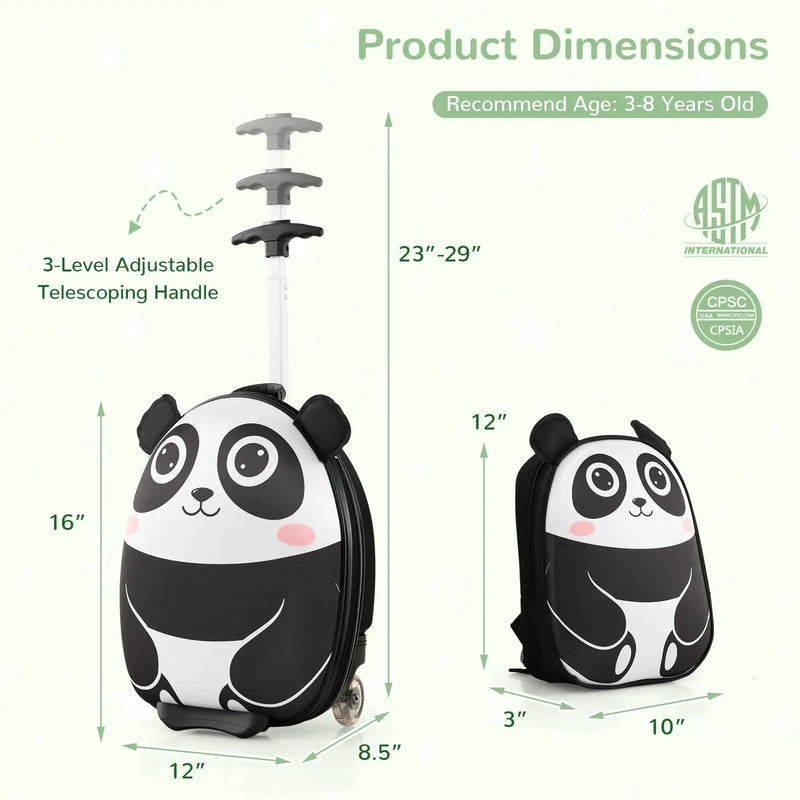 Lightweight and Portable Rolling Suitcase for Children by DirectDeals