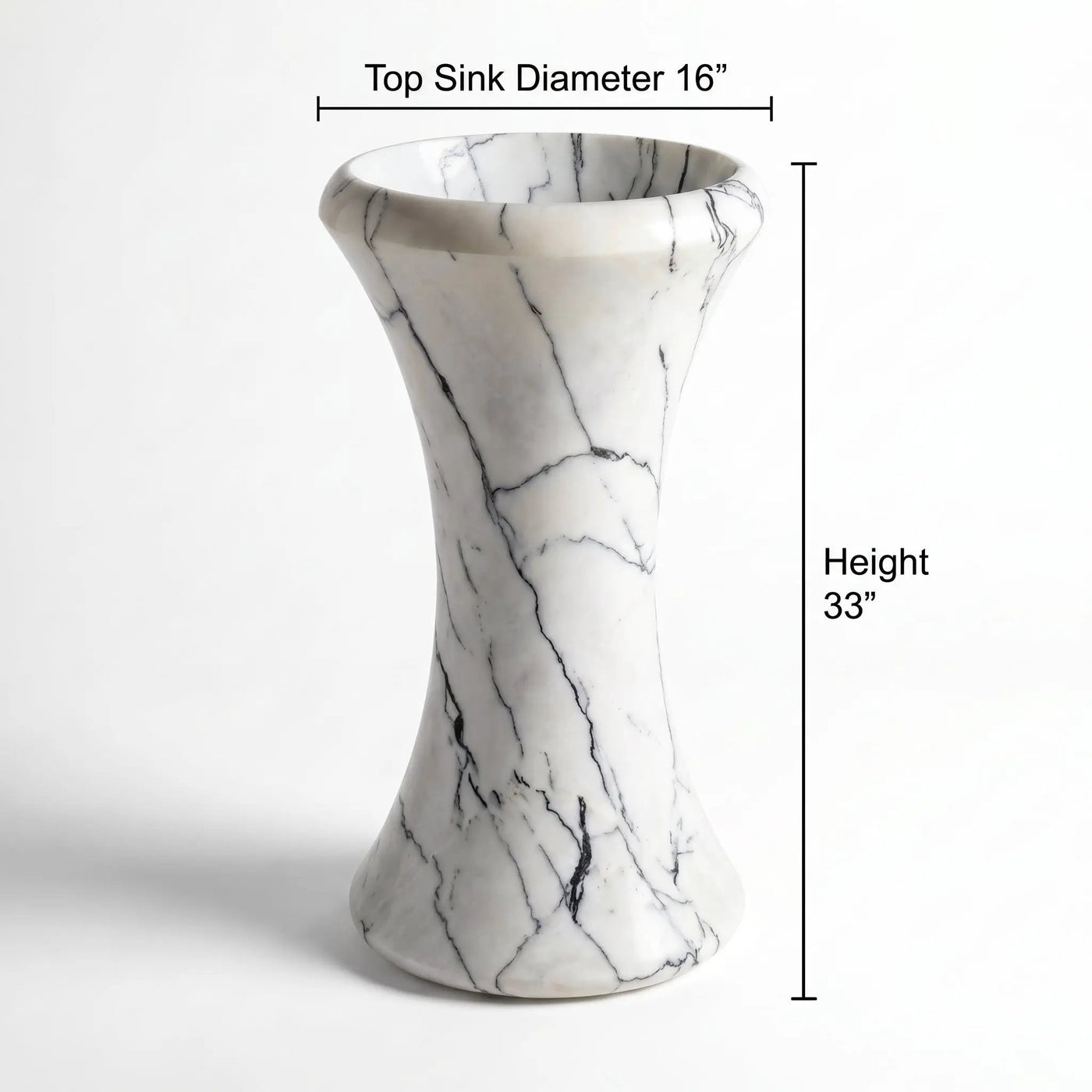 Lilac Marble Designer Pedestal Stand-Alone Bathroom Sink Polished 16x16x33.5 by GobekDesign