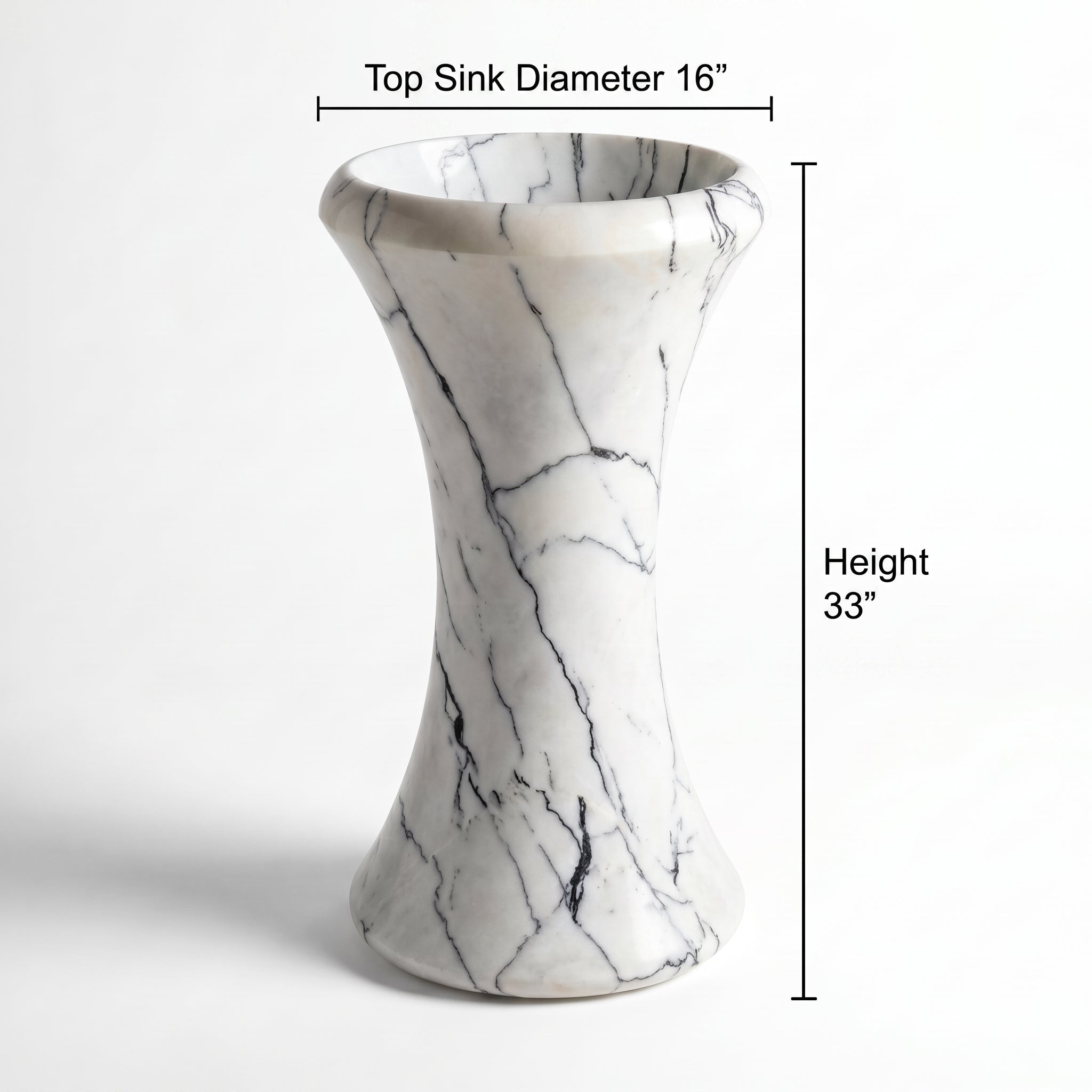 Lilac Marble Designer Pedestal Stand-Alone Bathroom Sink Polished 16x16x33.5 by GobekDesign