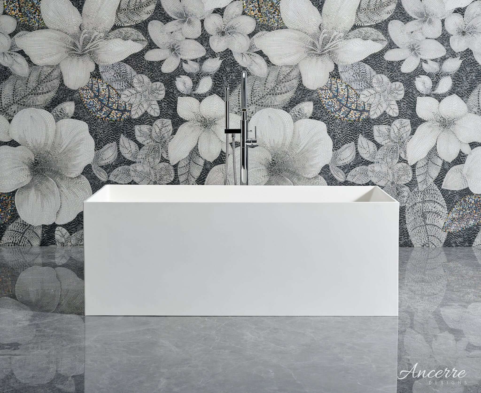 Linea Freestanding Solid Surface Bathtub by Ancerre Designs