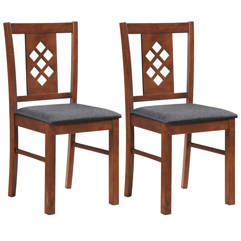 Upholstered Dining Chairs Set of 2 with Wood Frame by DirectDeals