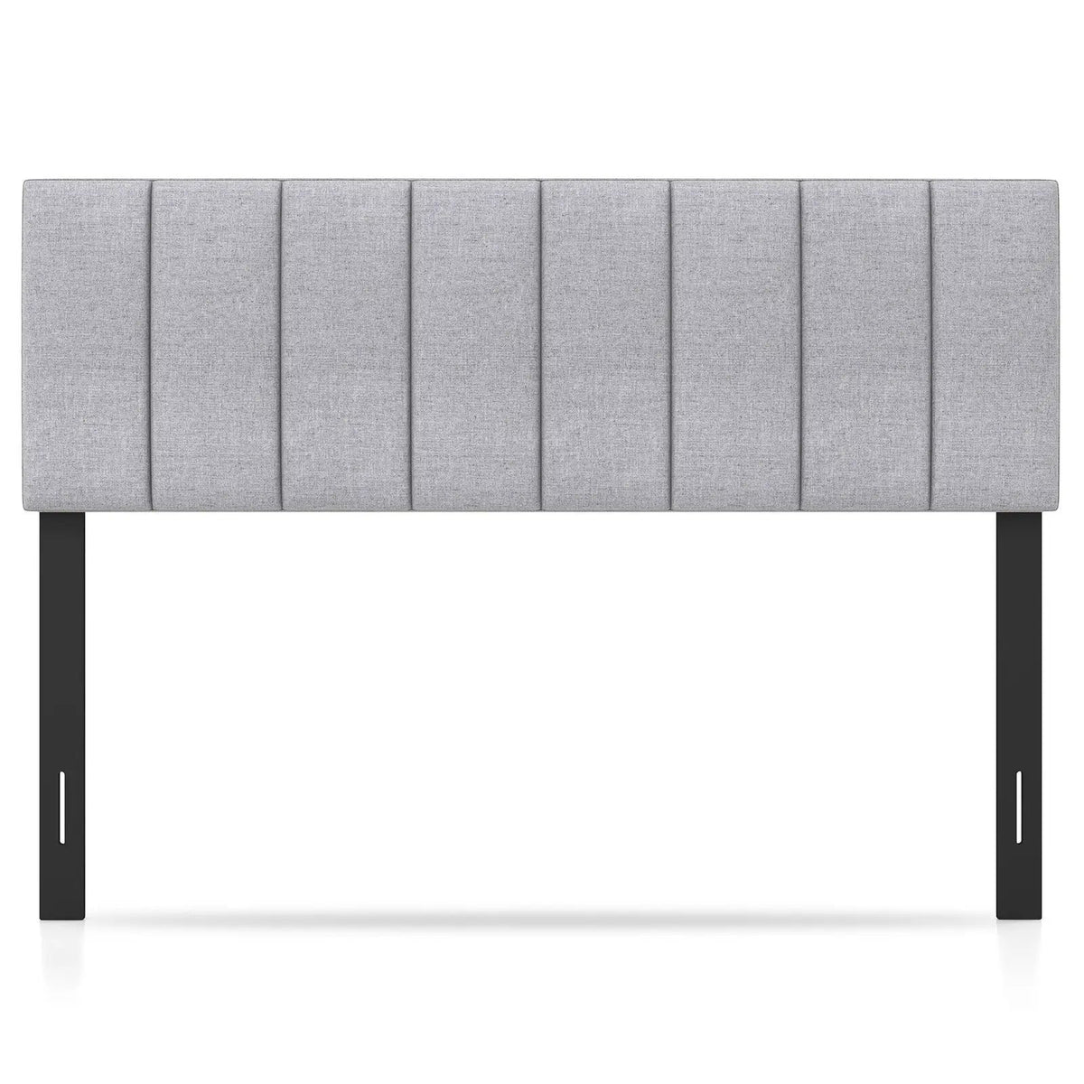 Linen Upholstered Headboard with Solid Wood Legs and Adjustable Width, photo 4 of 9