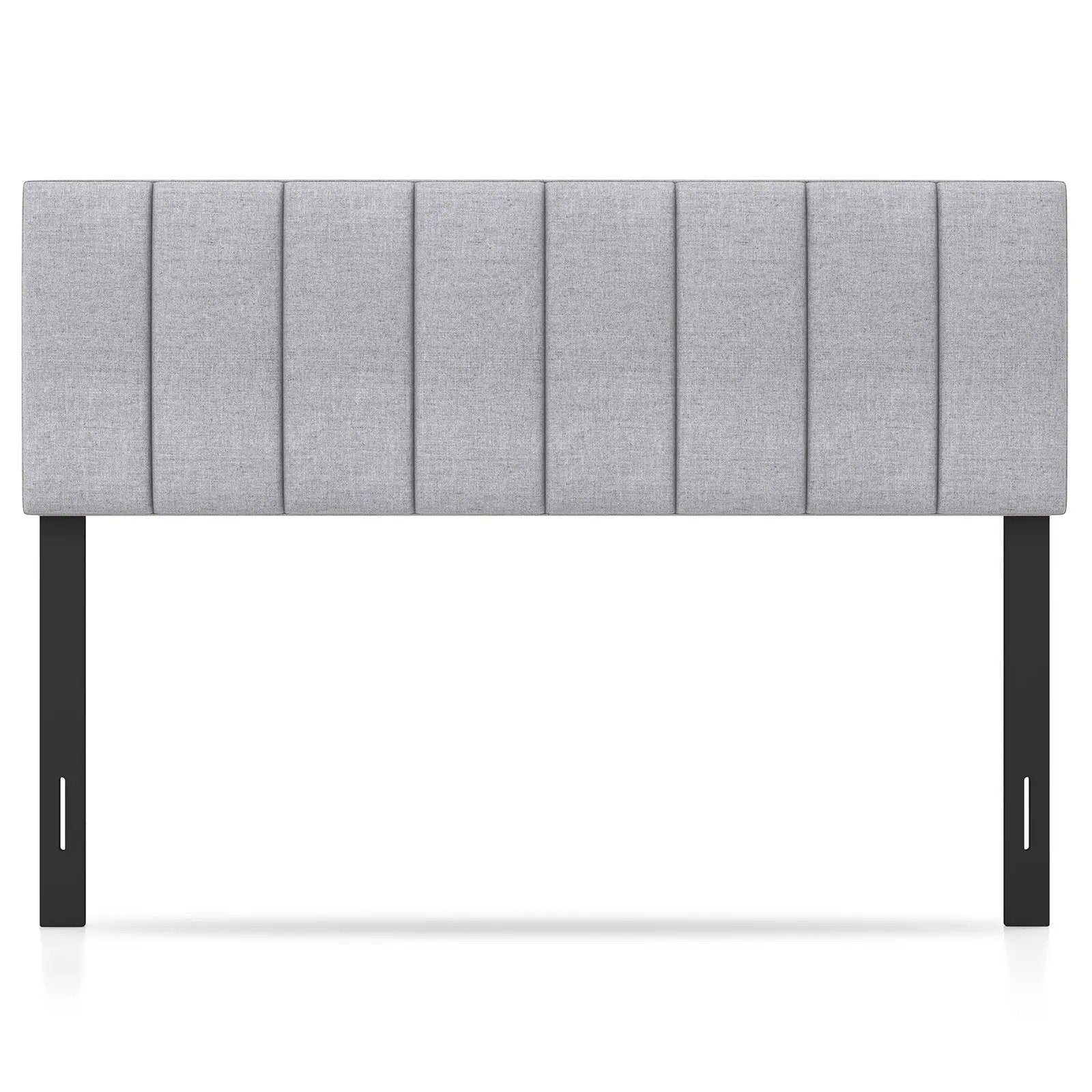 Linen Upholstered Headboard with Solid Wood Legs and Adjustable Width by DirectDeals