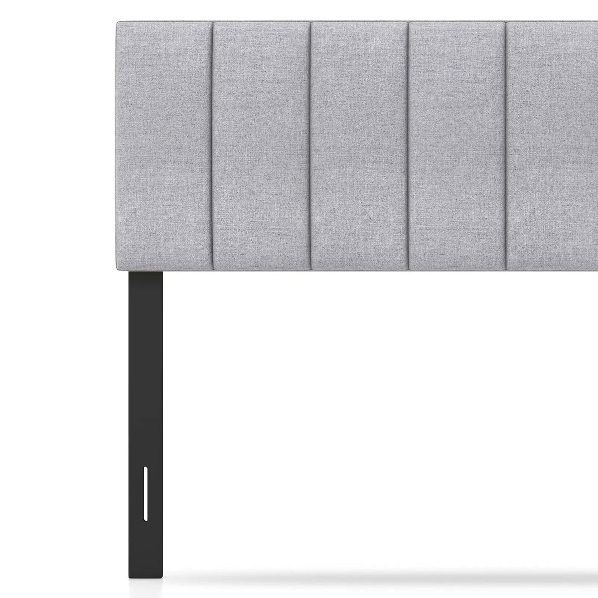 Linen Upholstered Headboard with Solid Wood Legs and Adjustable Width, photo 8 of 9