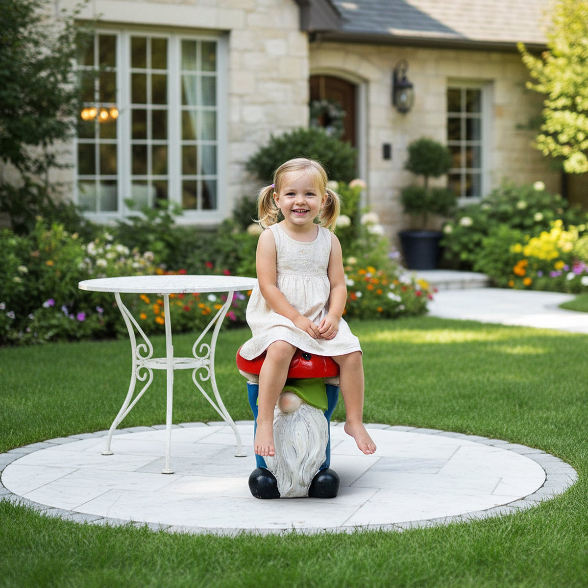 Concrete Garden Stools Gnome Toadstool Seat 15 Inch, photo 2 of 8