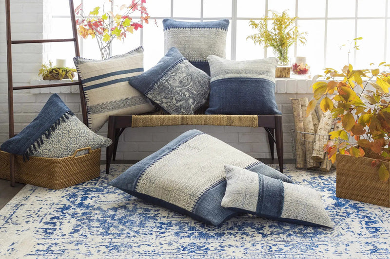 Rachel Navy Area Rug by Hauteloom