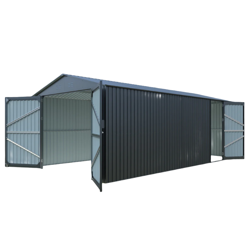 10'x20' Plus Upgraded Metal Shed with Double Front Doors & Side Entry Door by Chery Industrial