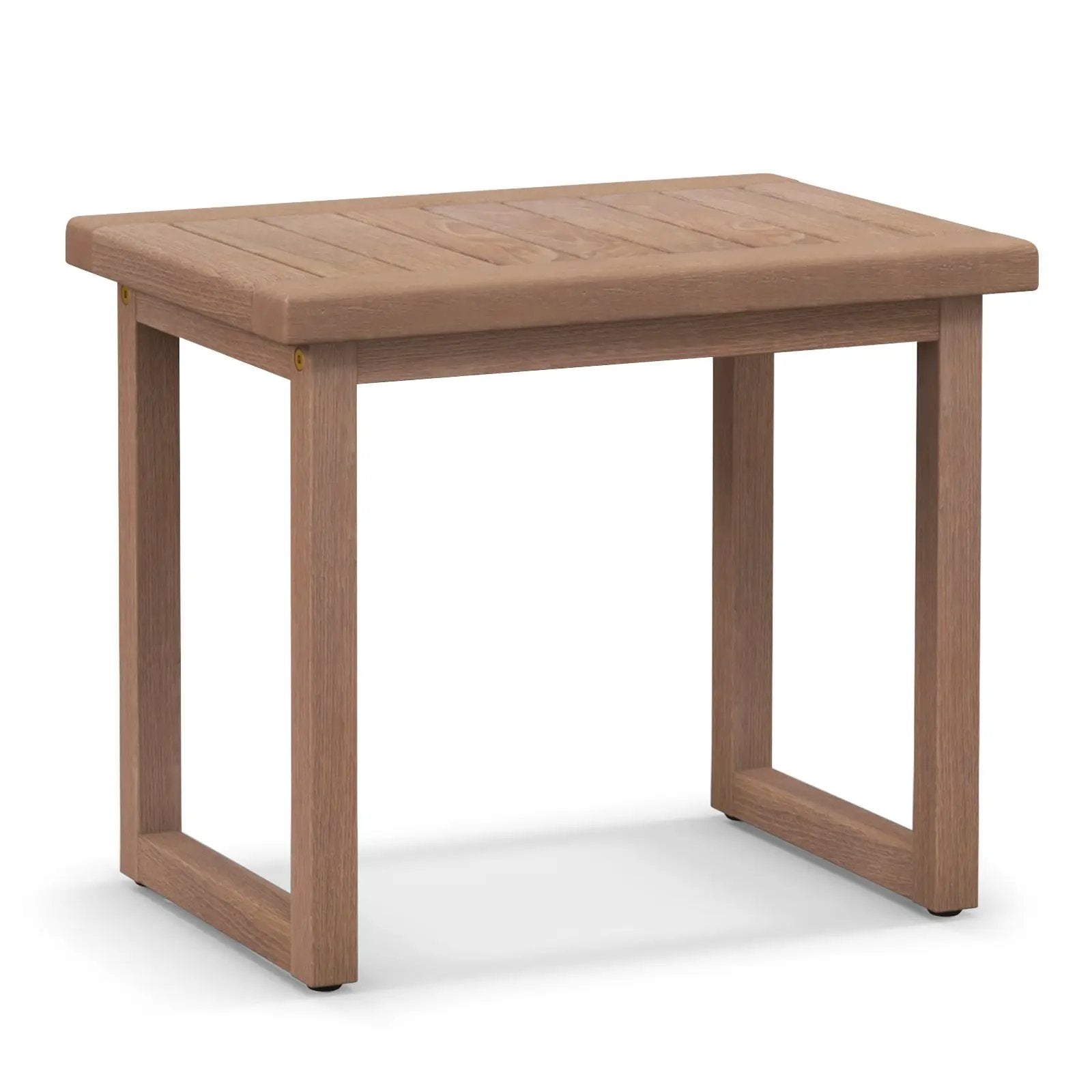 Long Natural Wood Bath Spa Stool with Non-slip Foot Pads for Elderly by DirectDeals