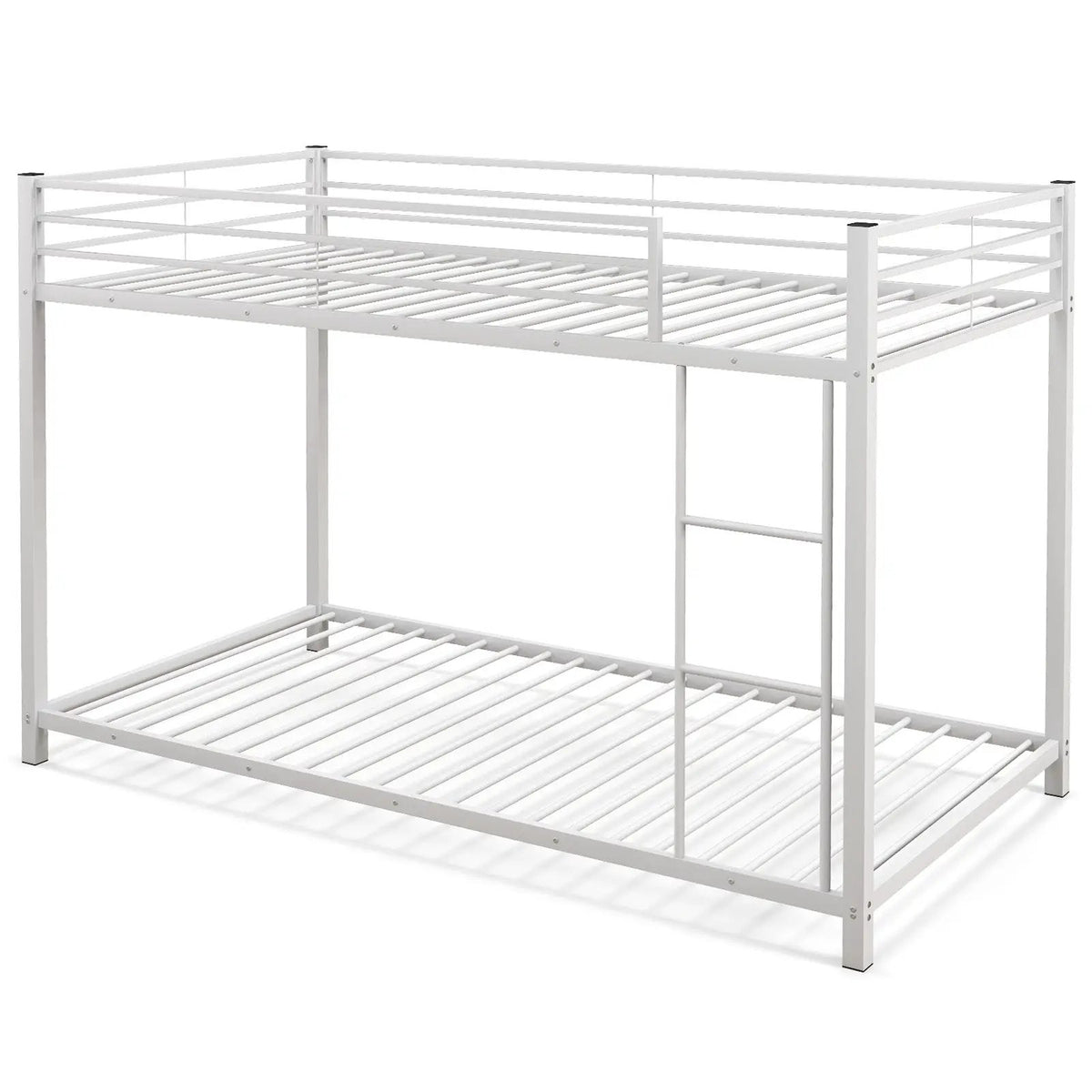 Low Profile Twin Over Twin Metal Bunk Bed with Full-length Guardrails, photo 10 of 10