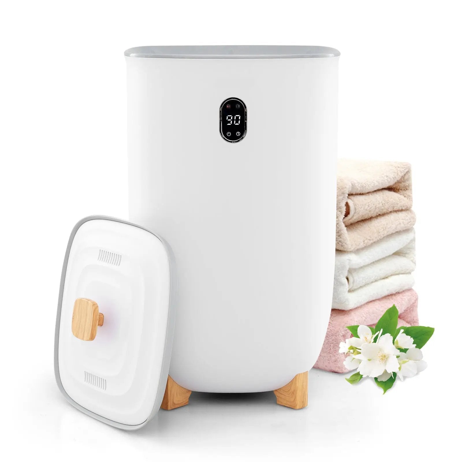 40L Towel Warmer Luxury Hot Towel Bucket with 2 Heating Temperatures-White by DirectDeals