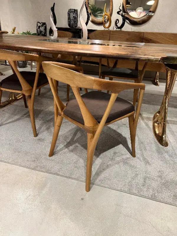 Luxury Premium Solid Walnut Chair - Italian Style by Gizz