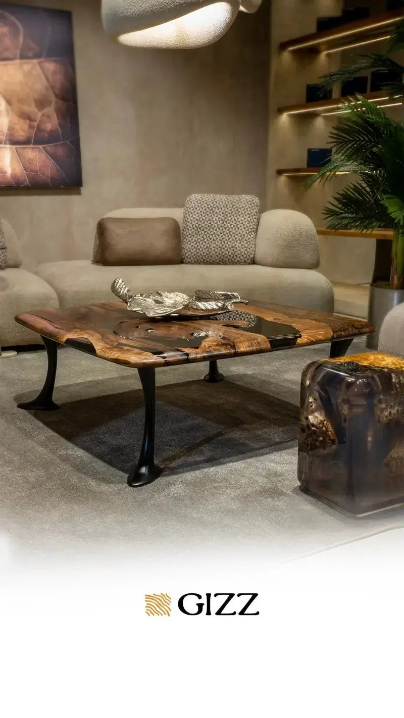 Luxury Epoxy Resin River Walnut Coffee Table | Osso Collection, photo 3 of 16