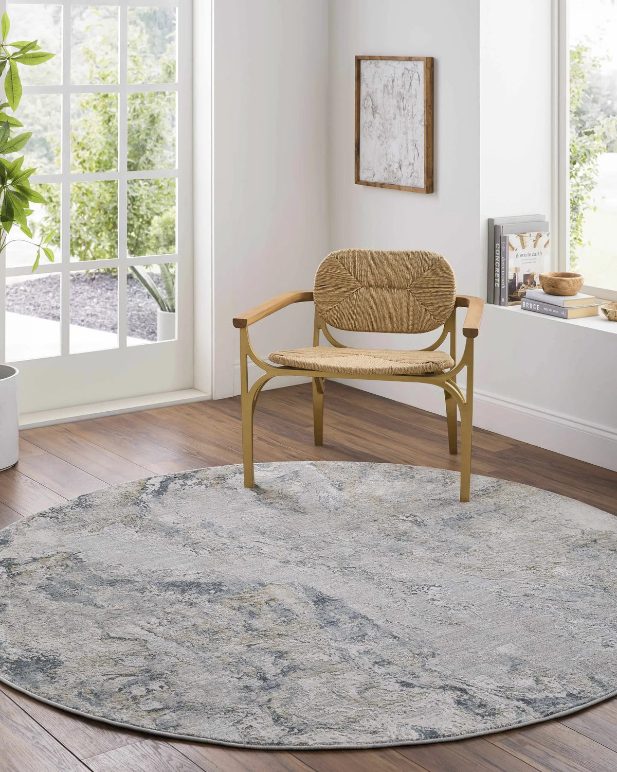 Maddington Gray Marble Thick Luxe Rug, installed in a room 2
