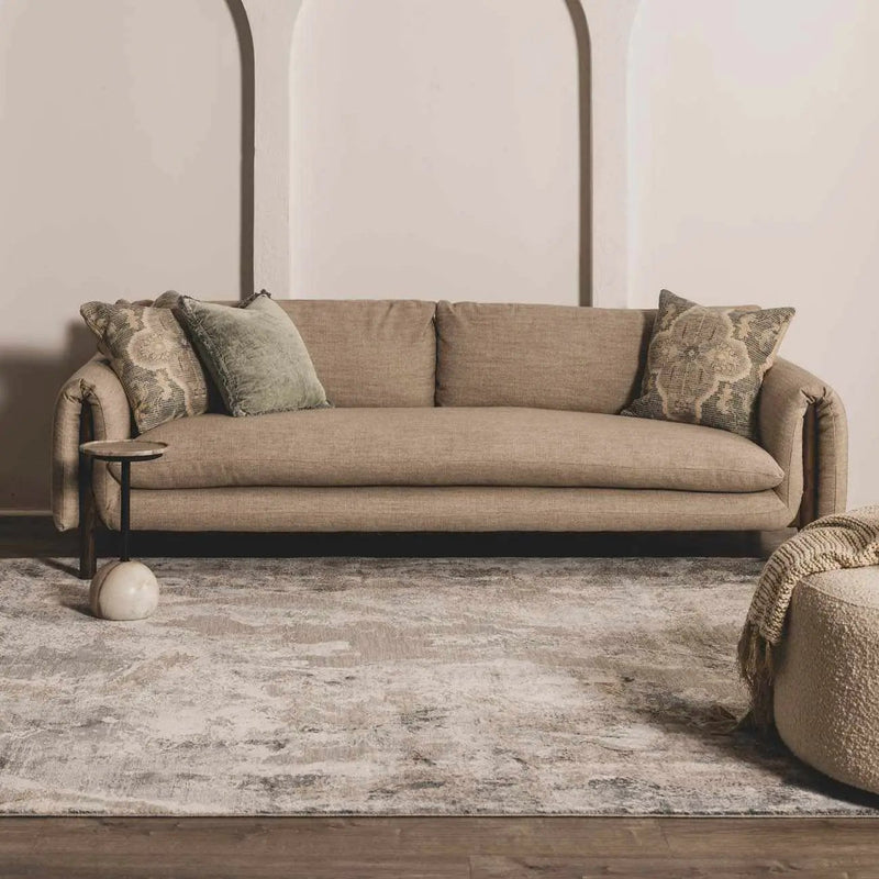 Maddington Gray Marble Thick Luxe Rug by Boutique Rugs