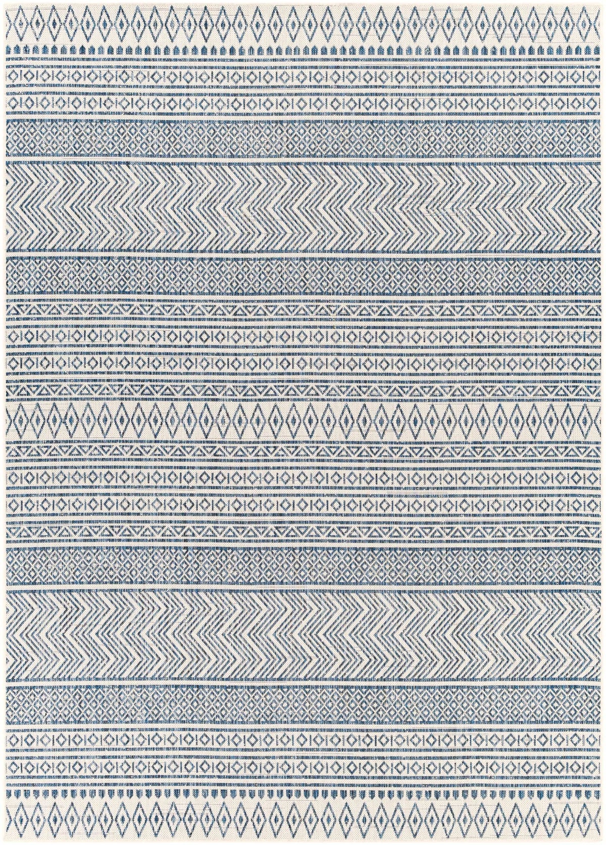 Madras Light Blue Green All Over Performance Outdoor Area Rug