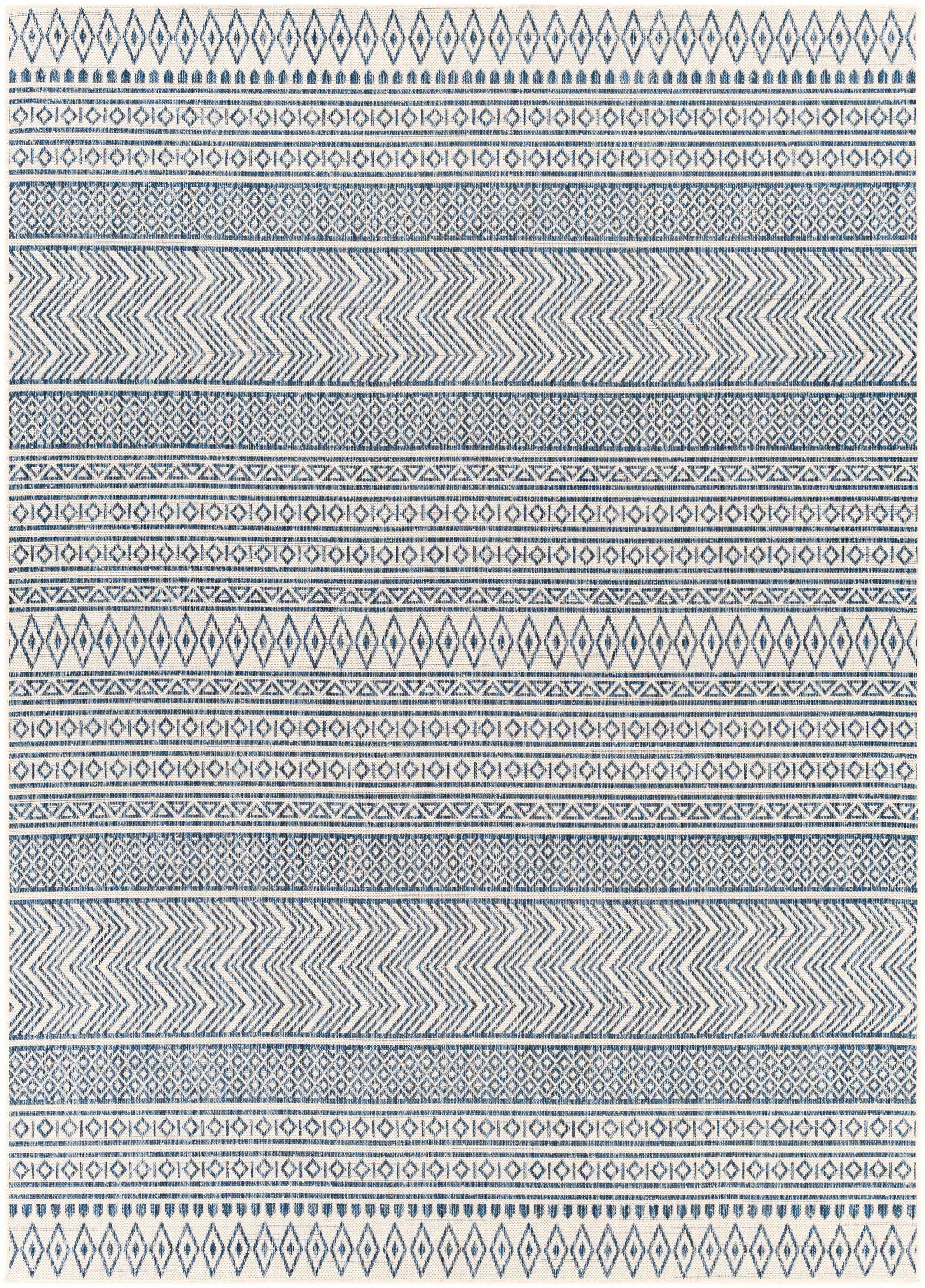 Madras Light Blue Green All Over Performance Outdoor Area Rug by Boutique Rugs