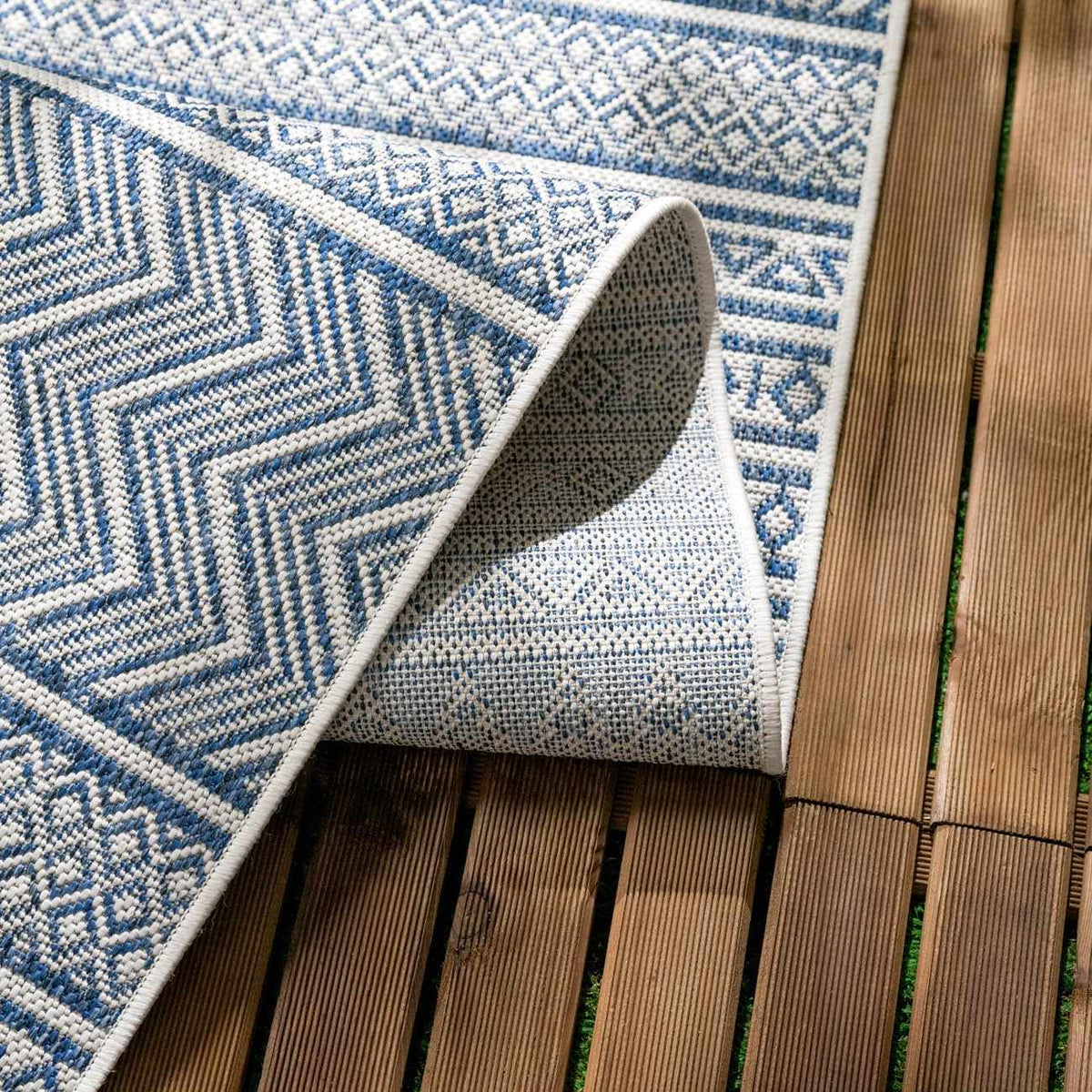 Madras Light Blue Green All Over Performance Outdoor Area Rug, photo 11 of 26