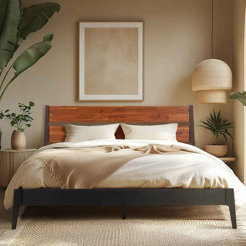 Callisto Solid Wood Bed Frame by Megsu