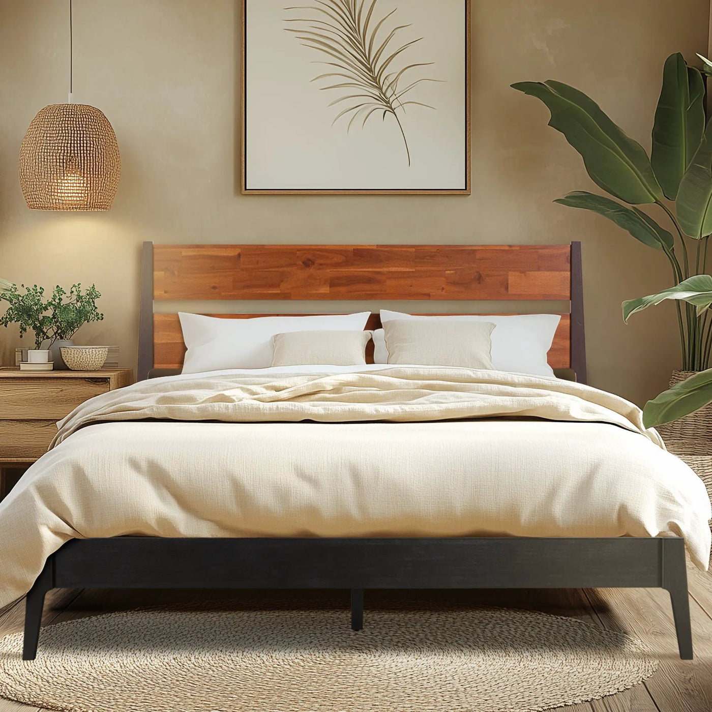 Callisto Solid Wood Bed Frame by Megsu