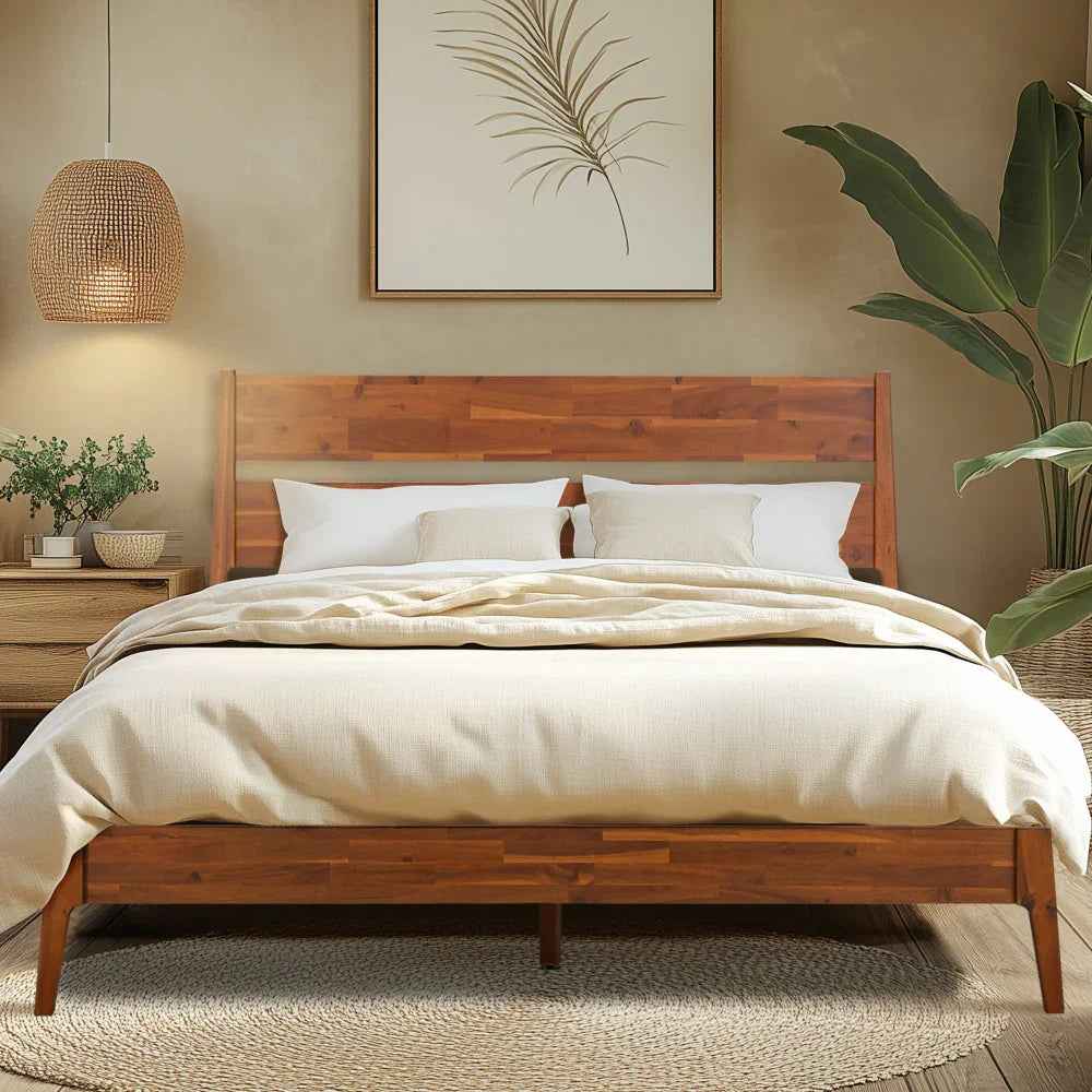 Callisto Solid Wood Bed Frame by Megsu