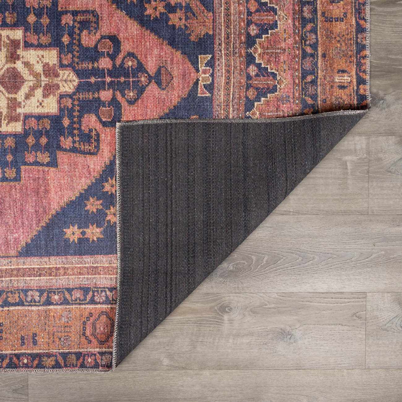 Malamote Vintage Flat Pile Washable Rug by Boutique Rugs