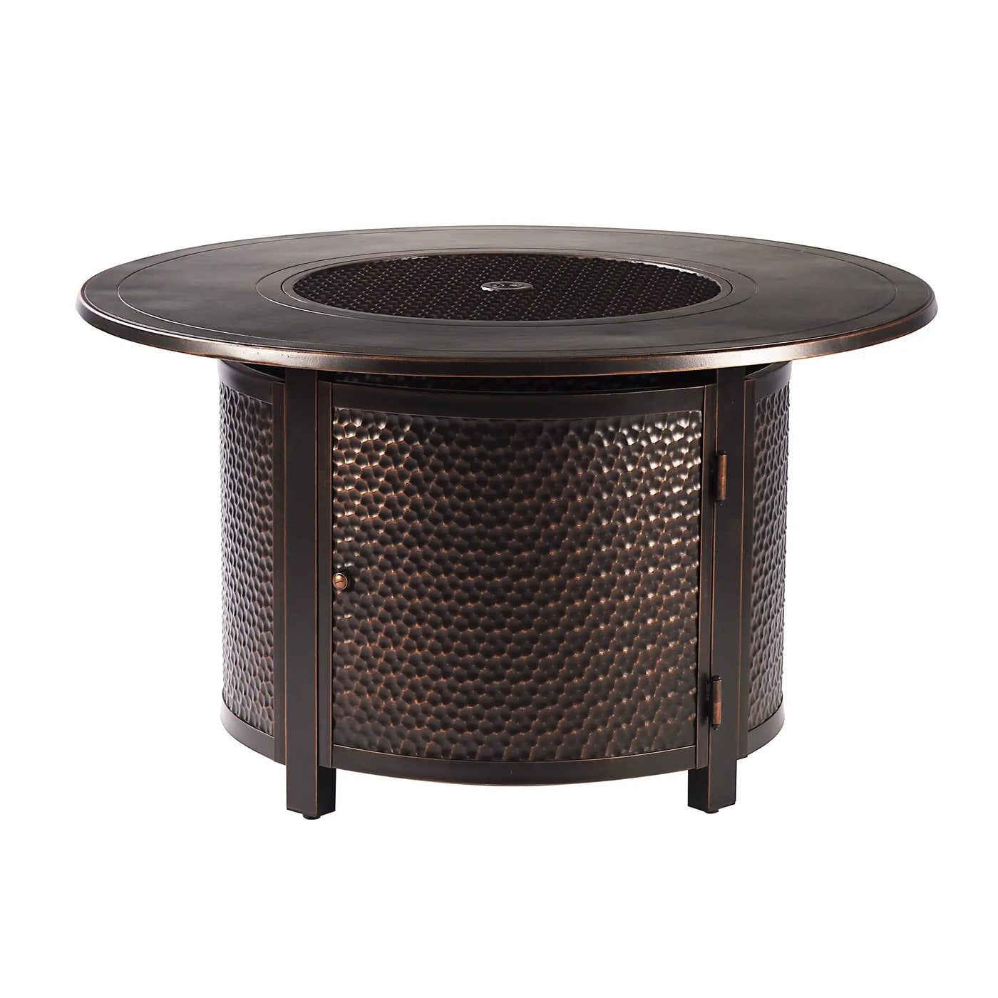 Aluminum 44-in Round Propane Fire Table with Beads, Covers and Lid by Sharicks