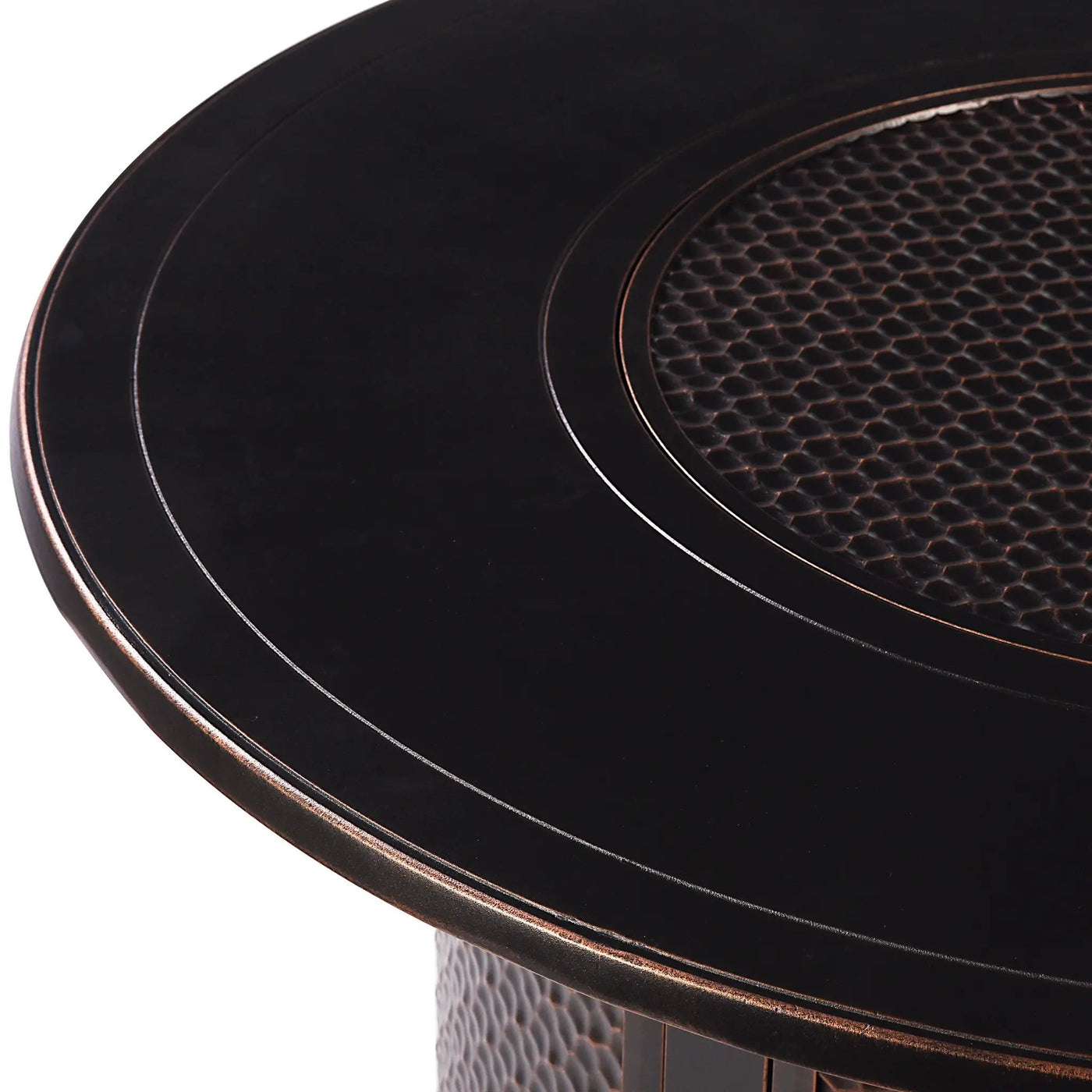 Aluminum 44-in Round Propane Fire Table with Beads, Covers and Lid by Sharicks