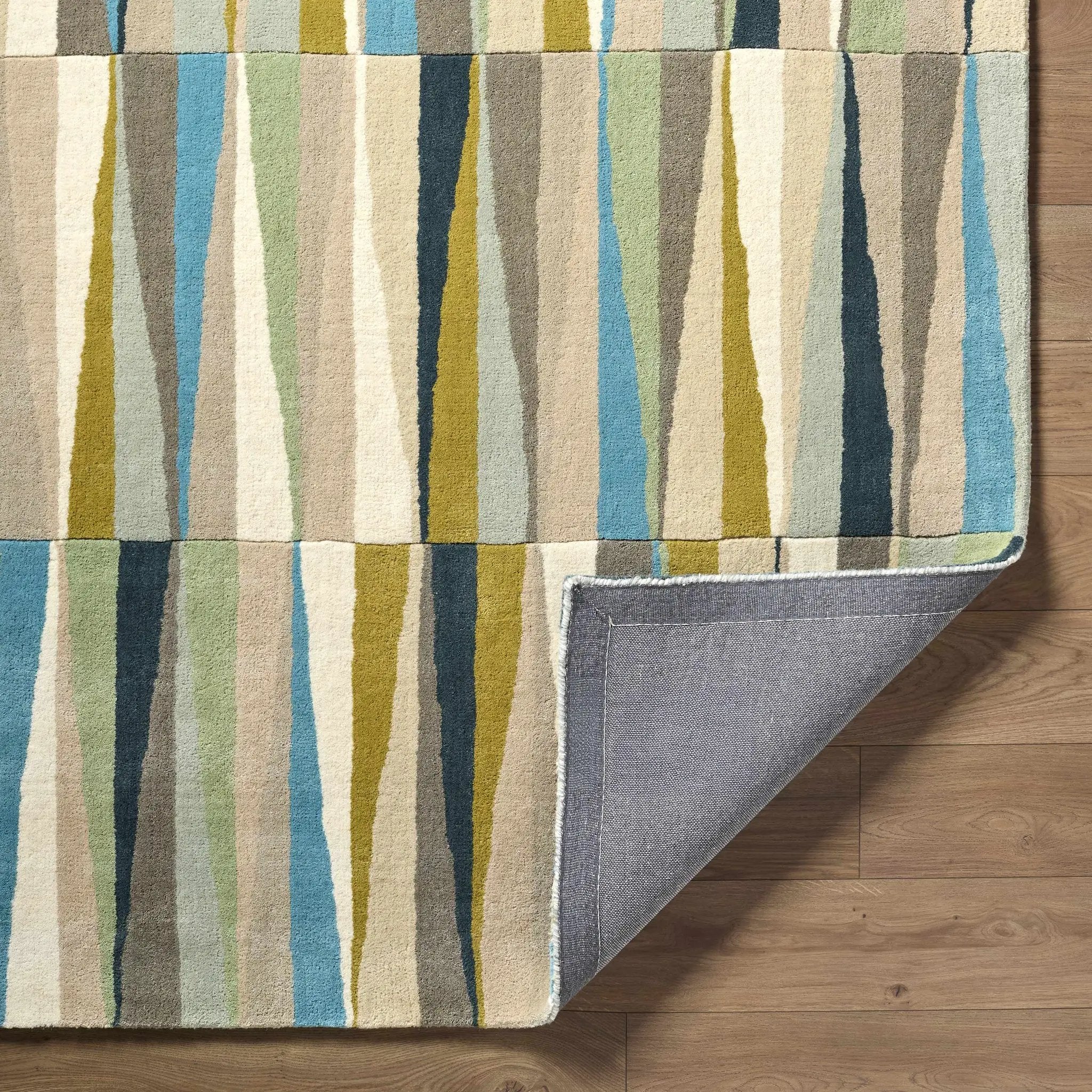 Mathiston Geometric Triangles Wool Rug by Boutique Rugs