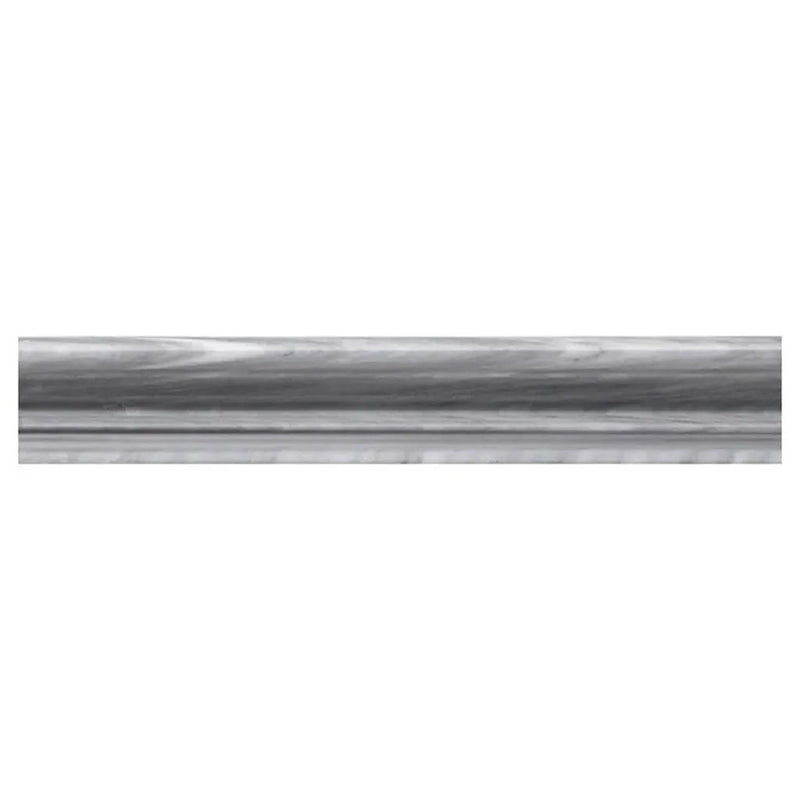 Cloud Gray 2x12 Polished Bardiglio Nuvolato Chair Rail Marble Tile Trim (10 pack, 1.667 sq ft/case) by Apollo Tile