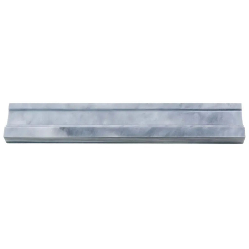Gray 2x12 Polished Bardiglio Nuvolato Chair Rail Marble Tile Trim (10 pack, 1.667 sq ft/case) by Apollo Tile
