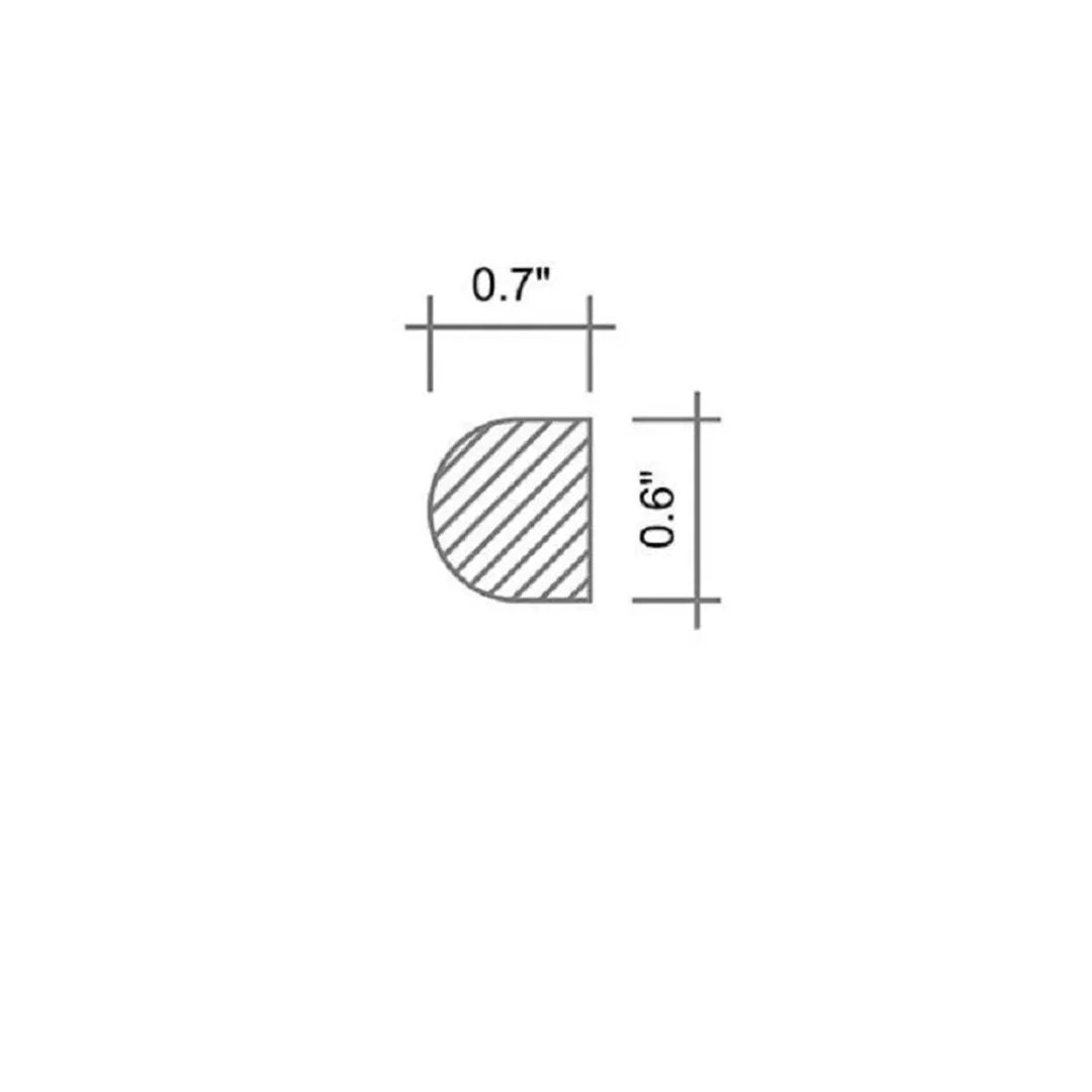 White 0.5x12 Honed Bianco Carrara Pencil Marble Tile Trim (10 pack, 0.5 sq ft/case) by Apollo Tile