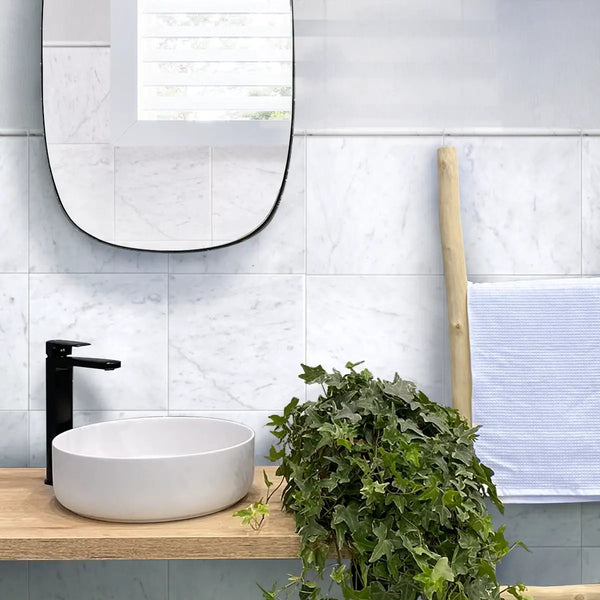 White 12x12 Polished Field Bianco Carrara Marble Tile (10 pack, 10 sq ft/case)
