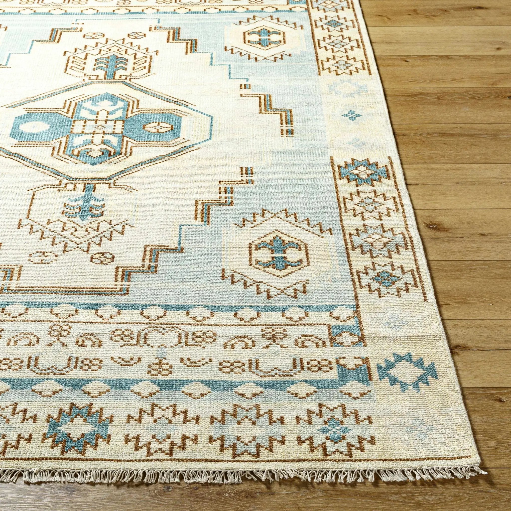 McColl Hand Knotted Wool Blend Rug - Clearance by Boutique Rugs