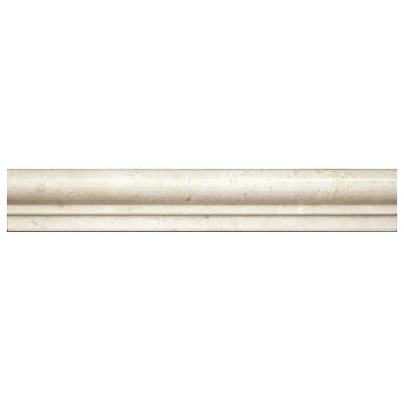 Beige 2x12 Polished Crema Marfil Chair Rail Marble Tile Trim (10 pack, 1.667 sq ft/case) by Apollo Tile