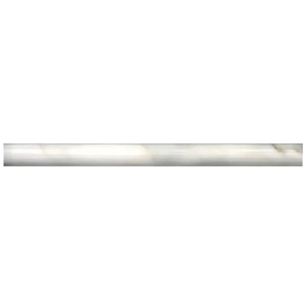 White 0.5x12 Honed Calacatta Gold Pencil Marble Tile Trim (10 pack, 0.5 sq ft/case)