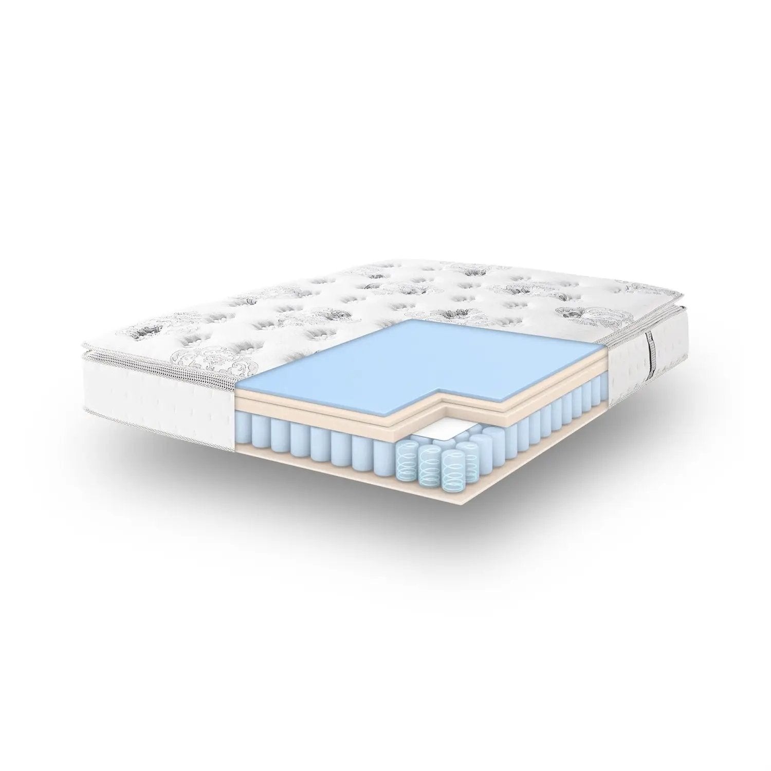12 inch Medium Firm Pillow Top Hybrid Mattress In A Box - King Size by HomePacific