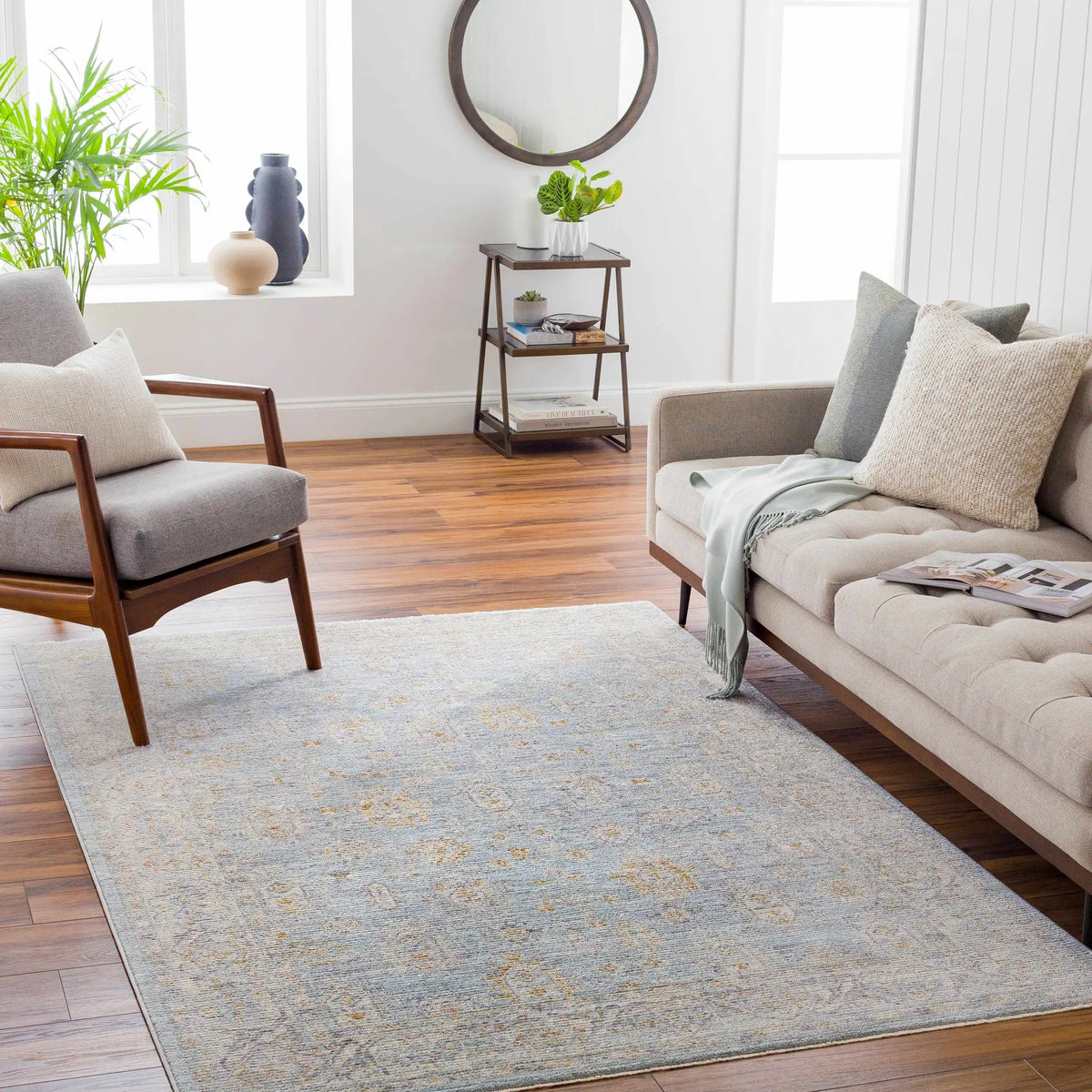 Coby Deep Teal Avant Garde Thick Luxe Area Rug, installed in a room