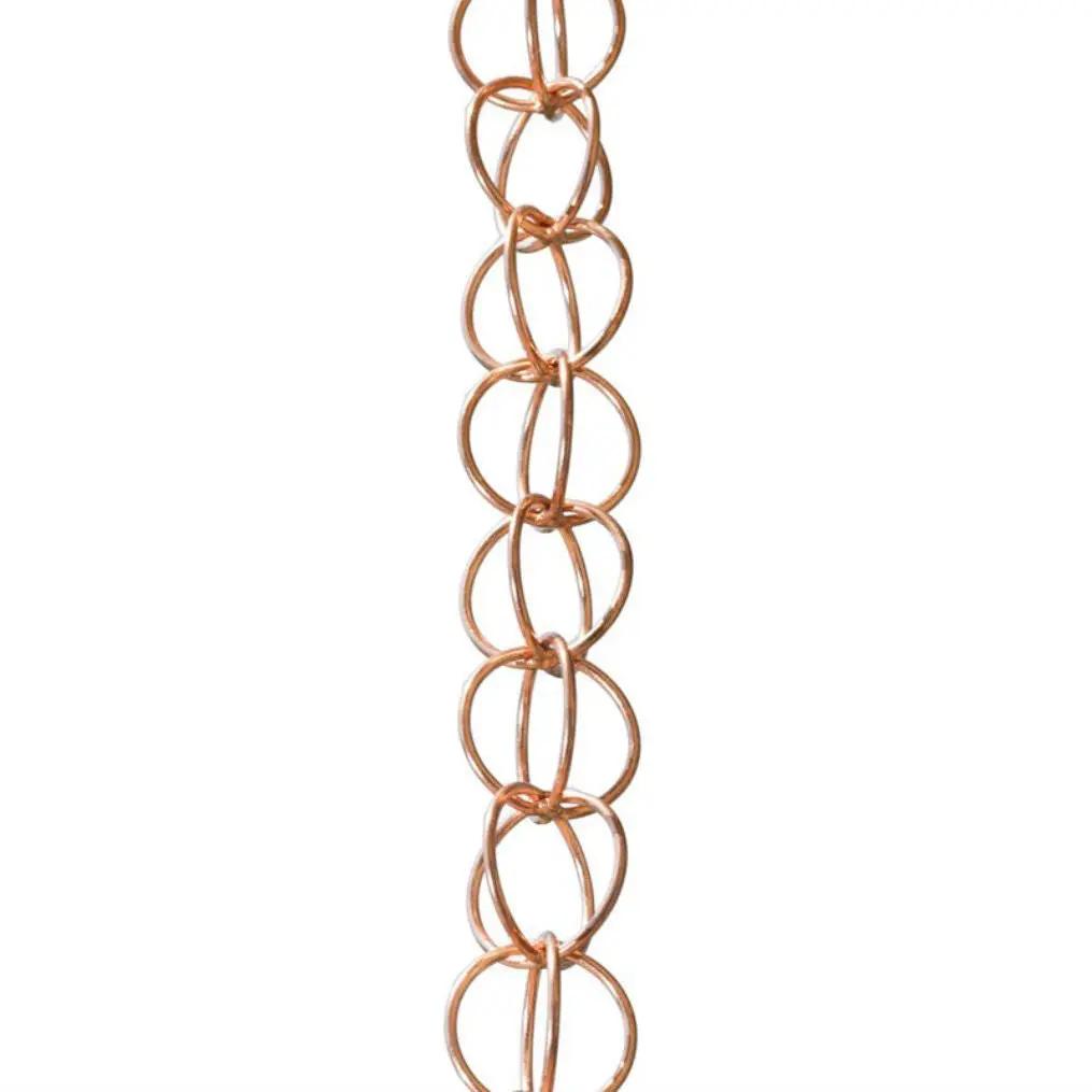 Pure Copper Rings 8.5-ft Rain Chain Rain Gutter Downspout by HomePacific