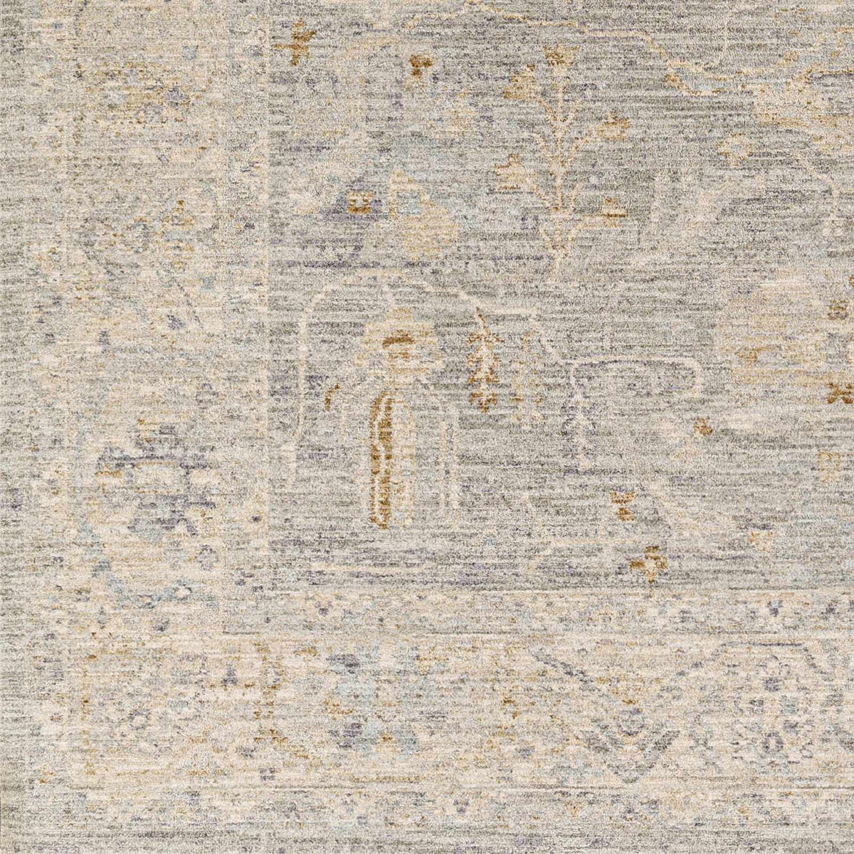 Merv Beige Neutral Thick Luxe Statement Rug, sample swatch