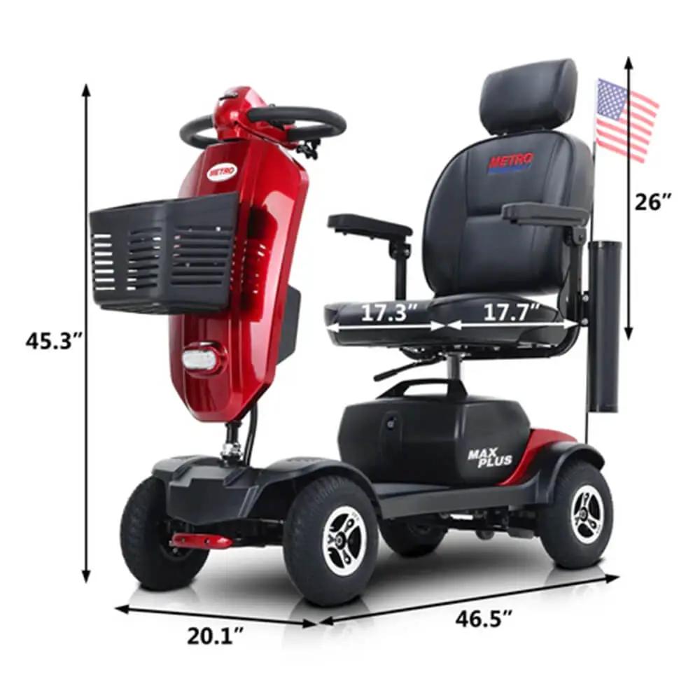 Metro Mobility Max Plus 24V/20AH Heavy Duty Electric Drive Mobility Scooter, 300LBS (SAK93164) by SAKSBY WHOLESALE