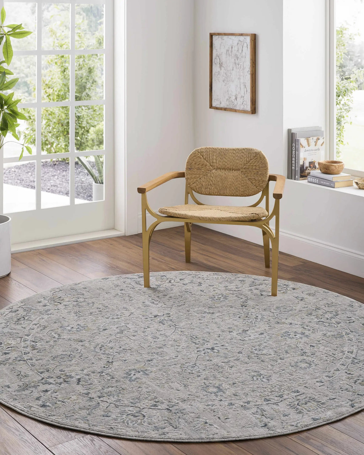 Melianna Gray Blue Thick Luxe Boutique Rug, installed in a room 6