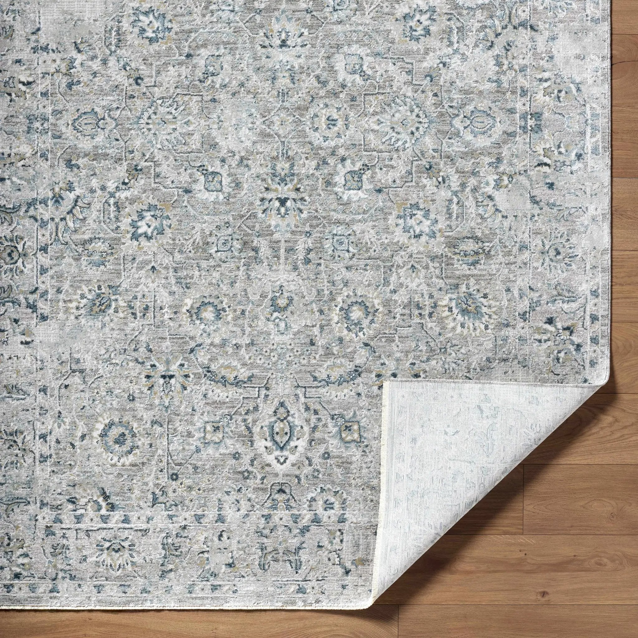 Melianna Gray Blue Thick Luxe Boutique Rug by Boutique Rugs