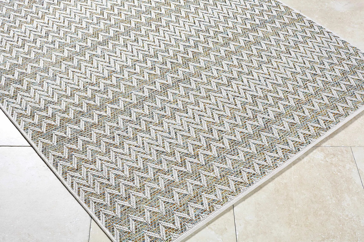 Alazne Ivory Outdoor Area Rug, photo 5 of 8