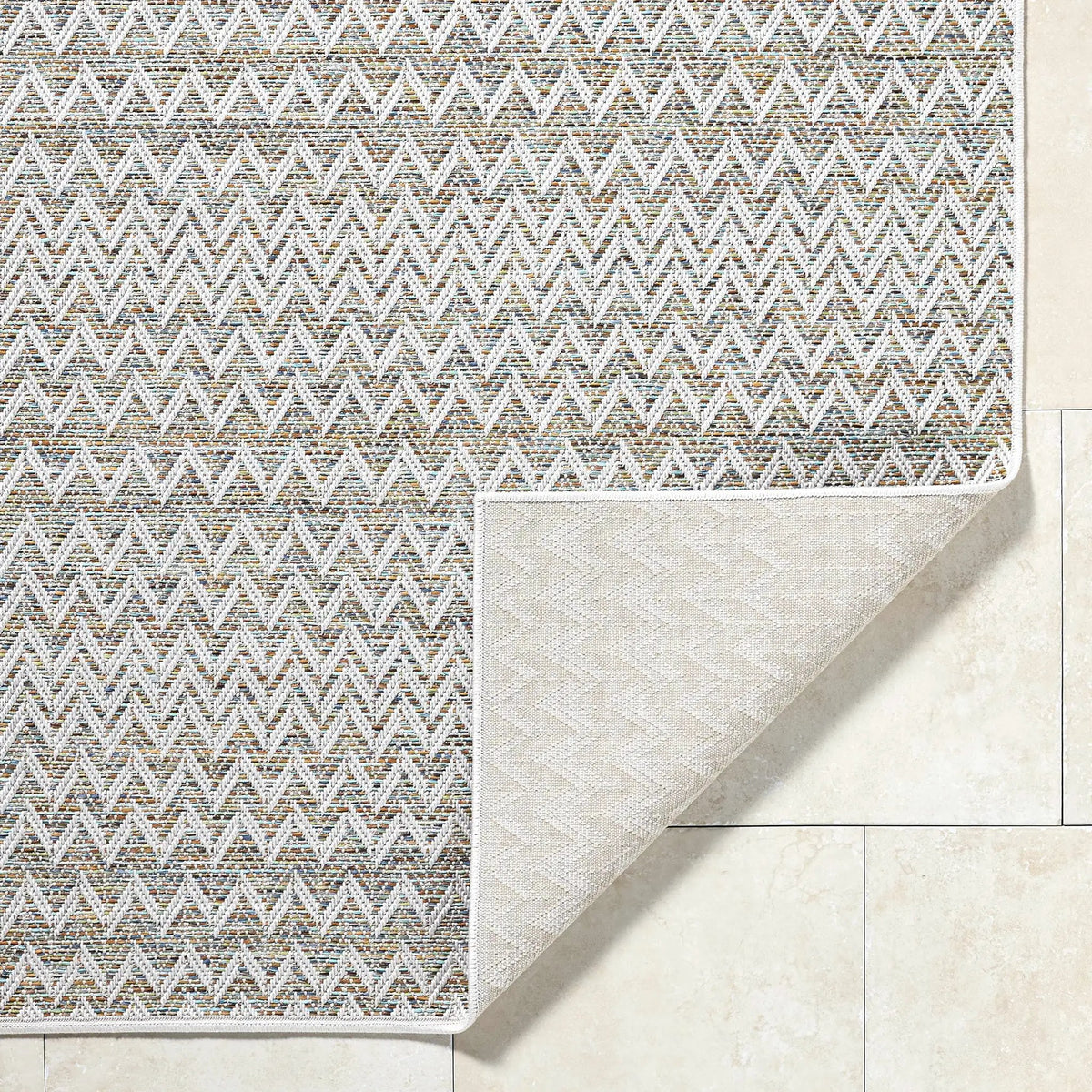 Alazne Ivory Outdoor Area Rug, photo 6 of 8