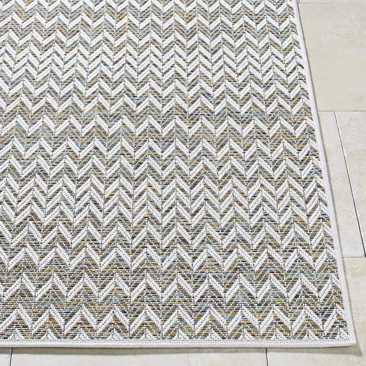 Alazne Ivory Outdoor Area Rug, photo 4 of 8