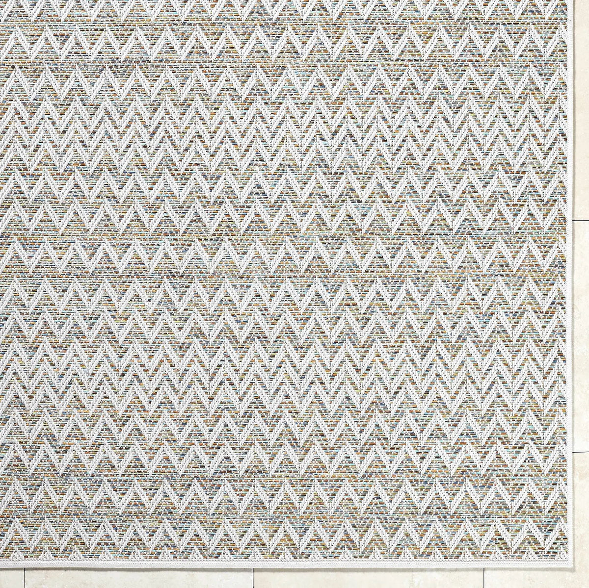 Alazne Ivory Outdoor Area Rug, photo 3 of 8