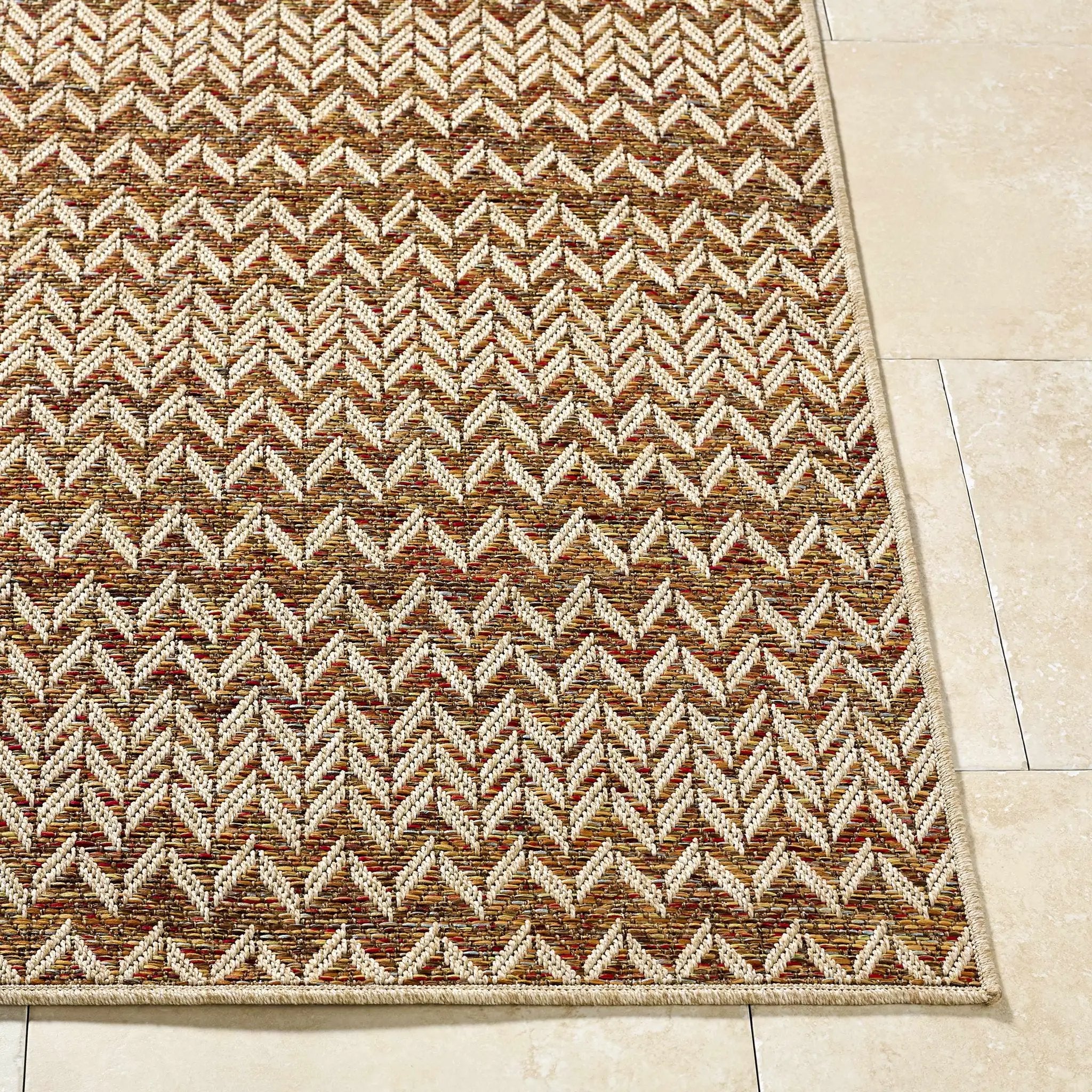 Alazne Burnt Orange Outdoor Area Rug by Boutique Rugs