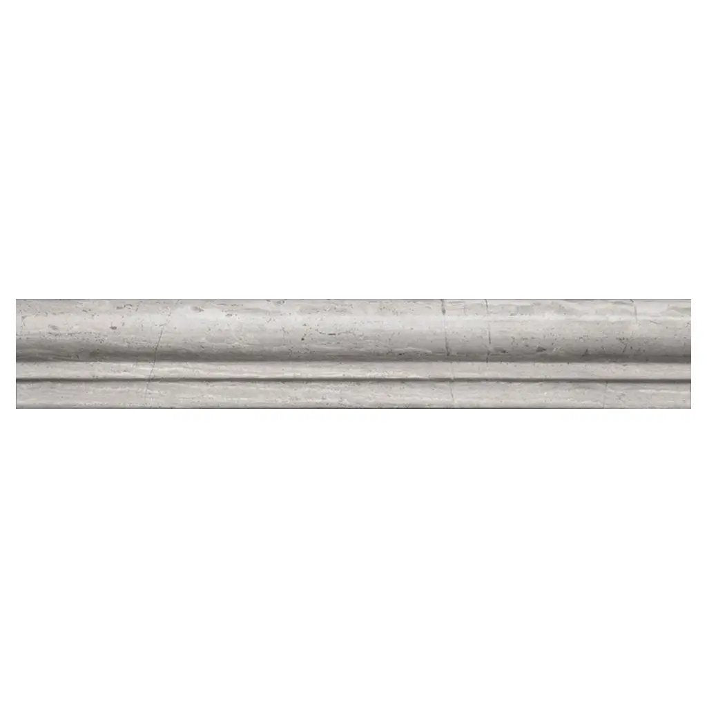 Wooden Grey 2x12 Polished Chair Rail Marble Tile Trim (10 pack, 1.667 sq ft/case) by Apollo Tile