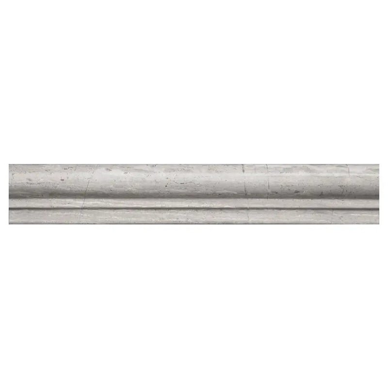 Wooden Grey 2x12 Polished Chair Rail Marble Tile Trim (10 pack, 1.667 sq ft/case) by Apollo Tile